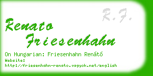 renato friesenhahn business card